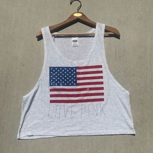 Victoria secret PINK tank- USA flag